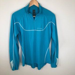 Helly  Hansen Bright Blue Running 1/4 Zip Lightweight Pullover Size Large